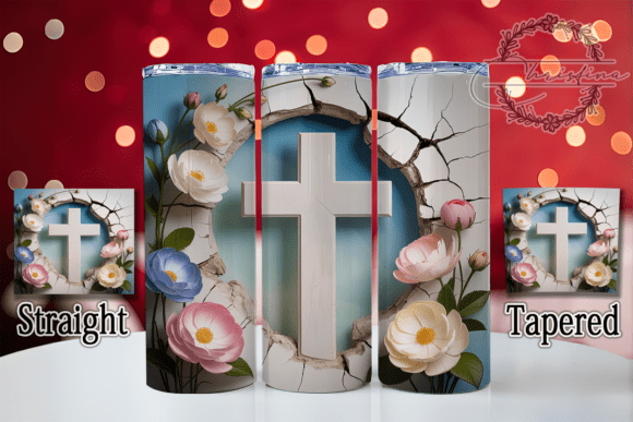 3D Easter Cross 20oz Tumbler Design for Creative Projects