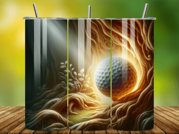 3D Golf Ball Tumbler Wrap: Premium Digital Design Asset