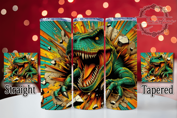 3D Playful T-Rex Tumbler Design for Creative Drinkware