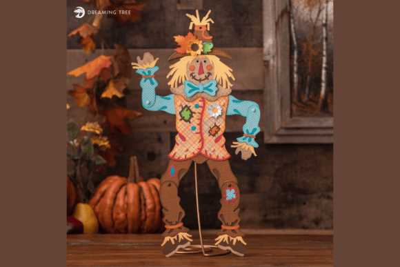 Create a Whimsical Fall Scene with This Jointed Mr. Scarecrow SVG