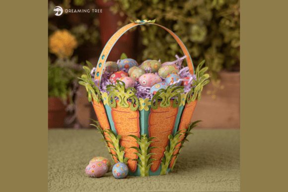 Create Charming Spring Crafts with This Carrot Basket SVG