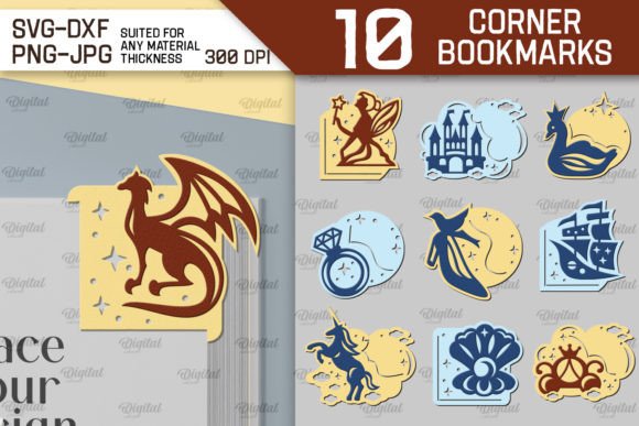 Create Unique Paper Crafts with Corner Bookmarks Paper Cut Bundle