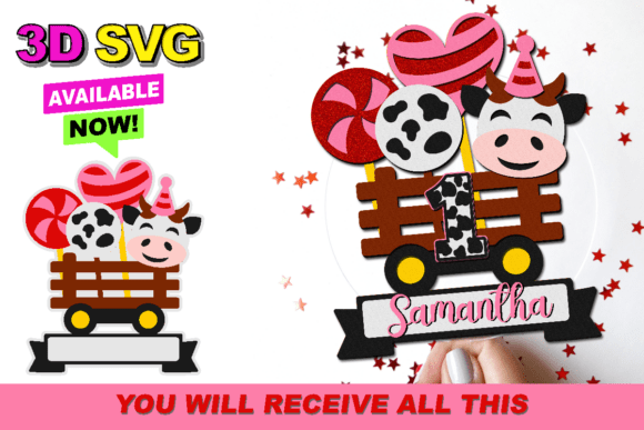 Cute Cow Cute Cow: Charming 3D SVGs for Creative Projects
