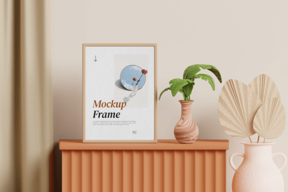 Frame Photo Minimal 3D Mockup: A Clean Design Asset