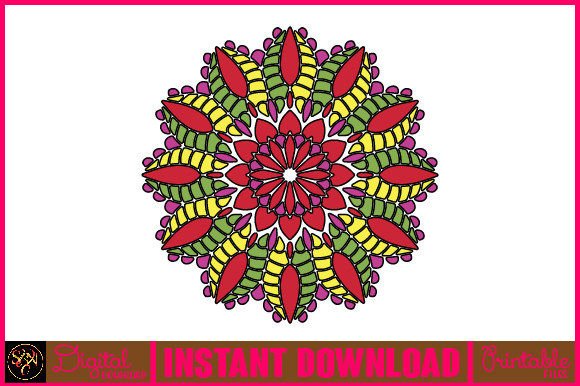 Mandala 3D Layered SVG Cut File-110: Vibrant Design for Print & Digital