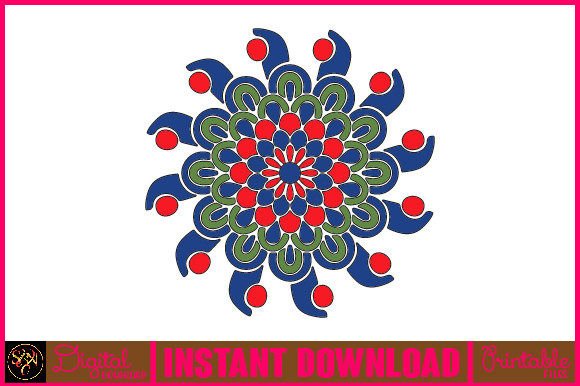 Mandala 3D Layered SVG Cut File-141: Vibrant Design