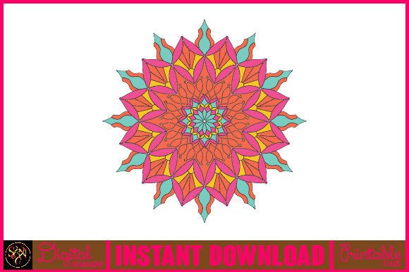 Mandala 3D Layered SVG Cut File-158: Vibrant Tribal Design
