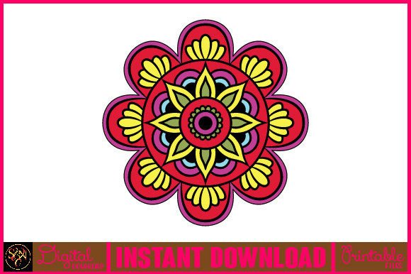 Mandala 3D Layered SVG Cut File-67: Vibrant Tribal Ornament Design