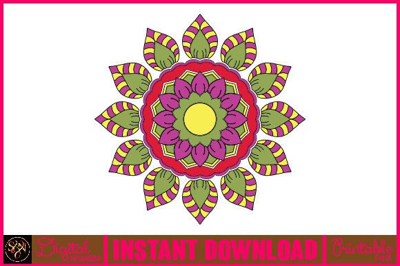 Mandala 3D Layered SVG Cut File-68: Vibrant Tribal Design