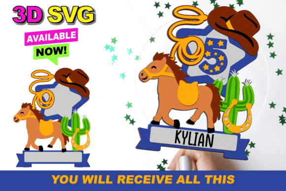 Western Cow Boy Rodeo Cake Topper Design Ideas
